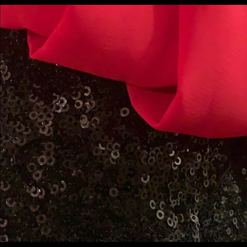 Bisou Bisou Michele Bohbot Red/Black Sequin Dress